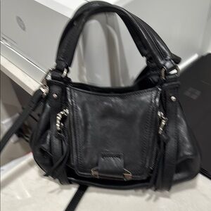 Kooba Black Shoulder Bag with Slouchy Design and Rounded Handles